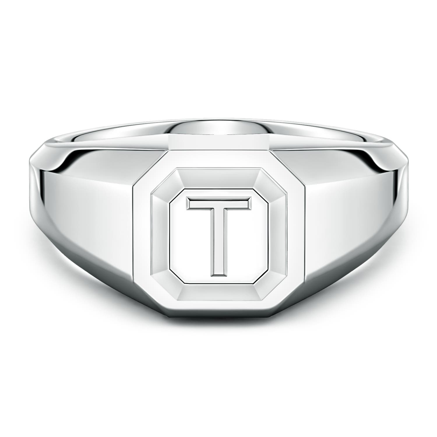 Men's Capital 'L' Octagon Signet Ring