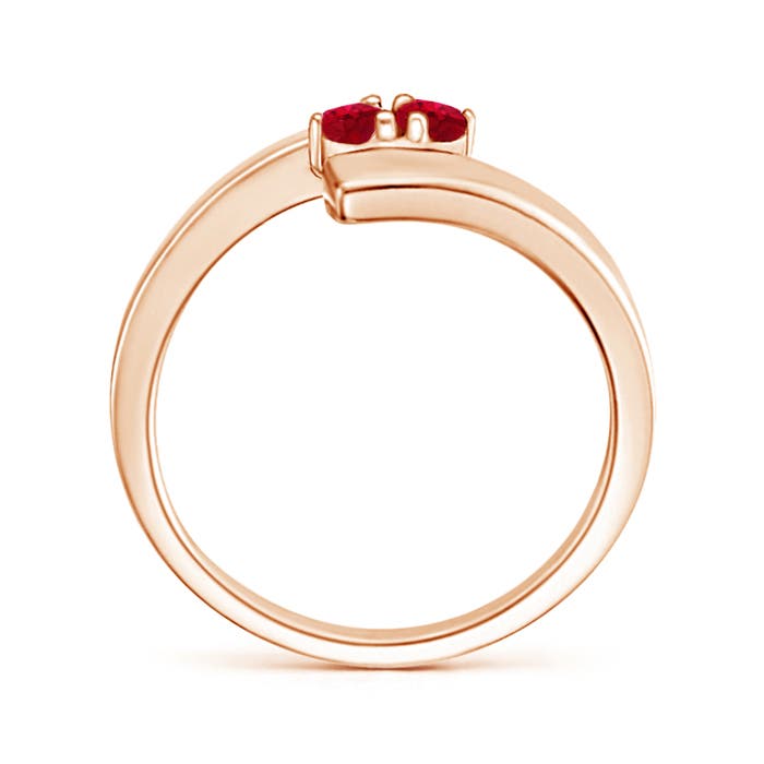 AAA - Ruby / 0.2 CT / 14 KT Rose Gold