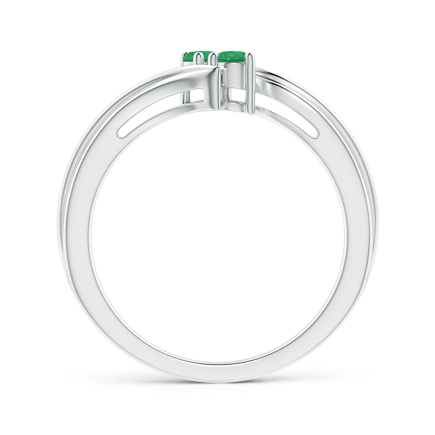 A - Emerald / 0.16 CT / 14 KT White Gold