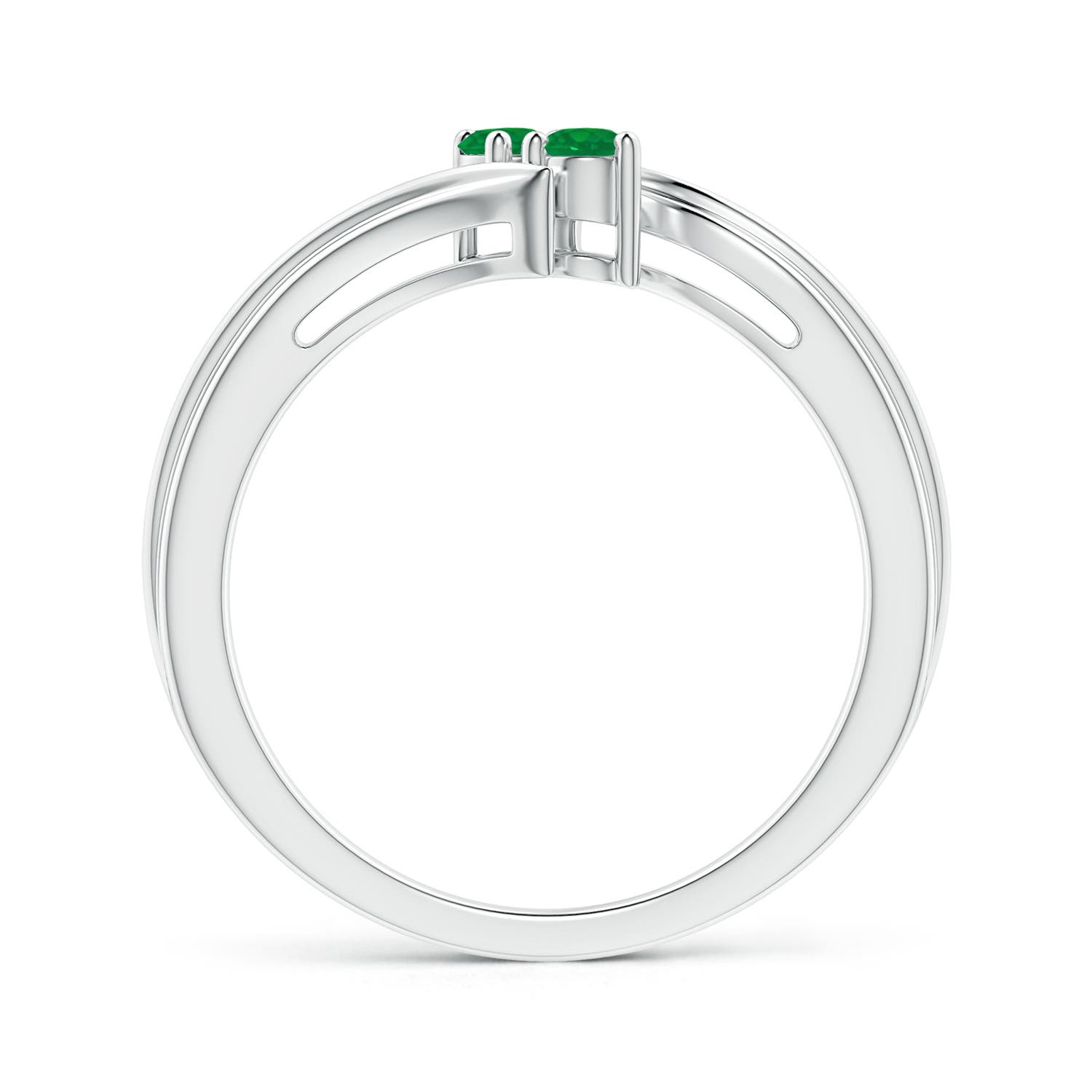 AA - Emerald / 0.16 CT / 14 KT White Gold