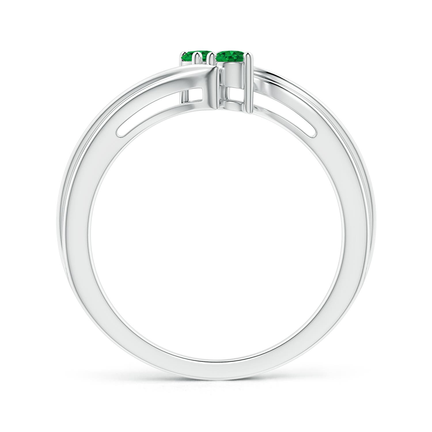 AAAA - Emerald / 0.16 CT / 14 KT White Gold