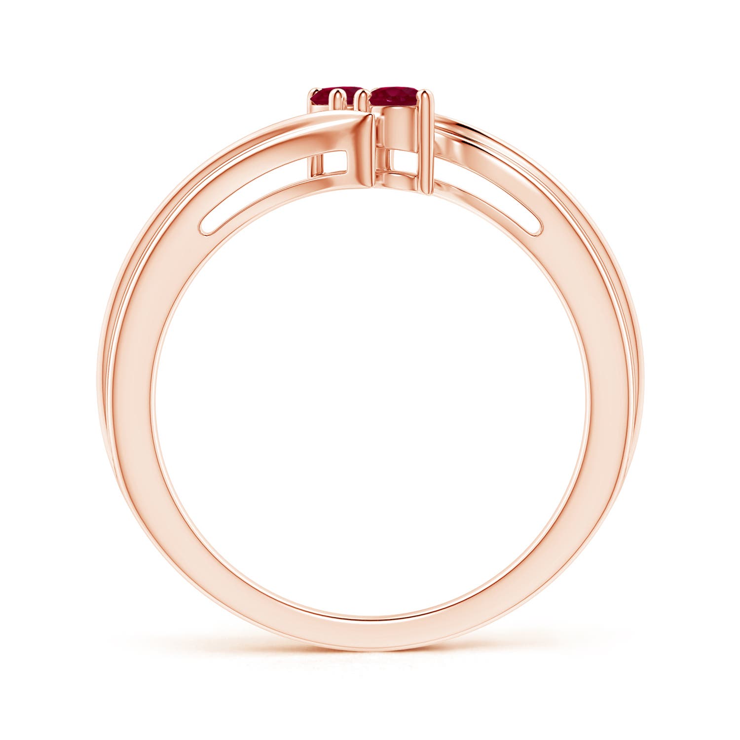 A - Ruby / 0.2 CT / 14 KT Rose Gold