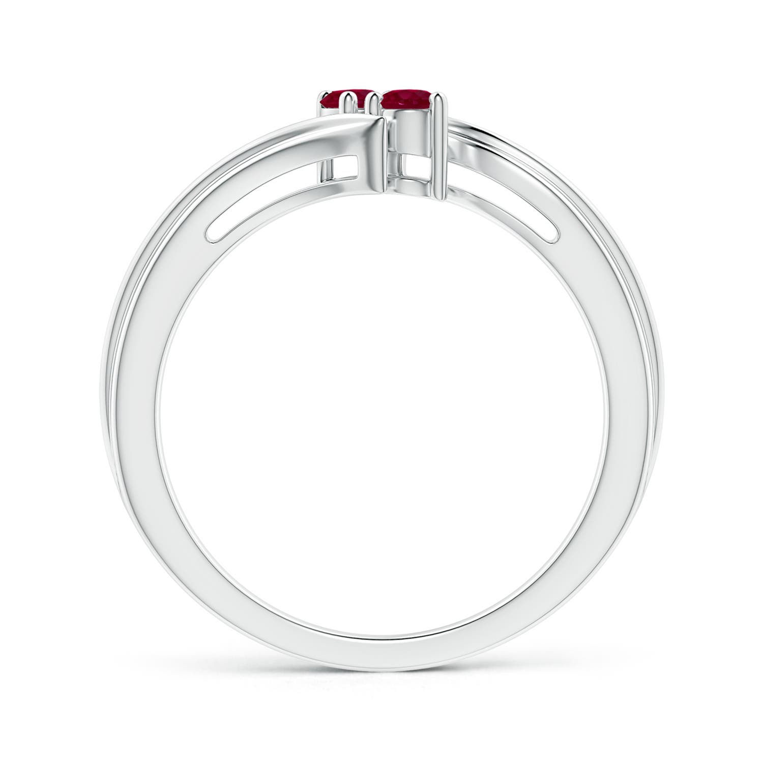 A - Ruby / 0.2 CT / 14 KT White Gold