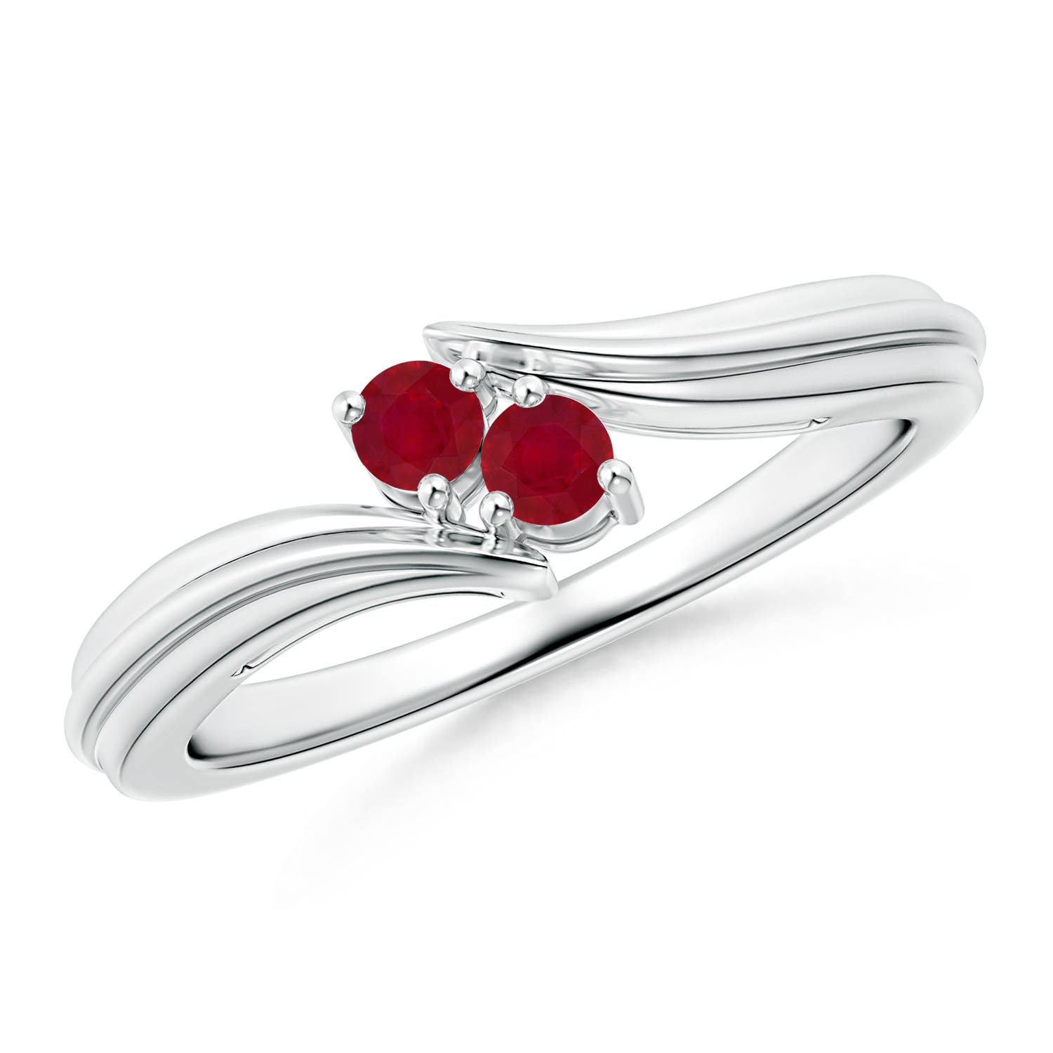 AA - Ruby / 0.2 CT / 14 KT White Gold