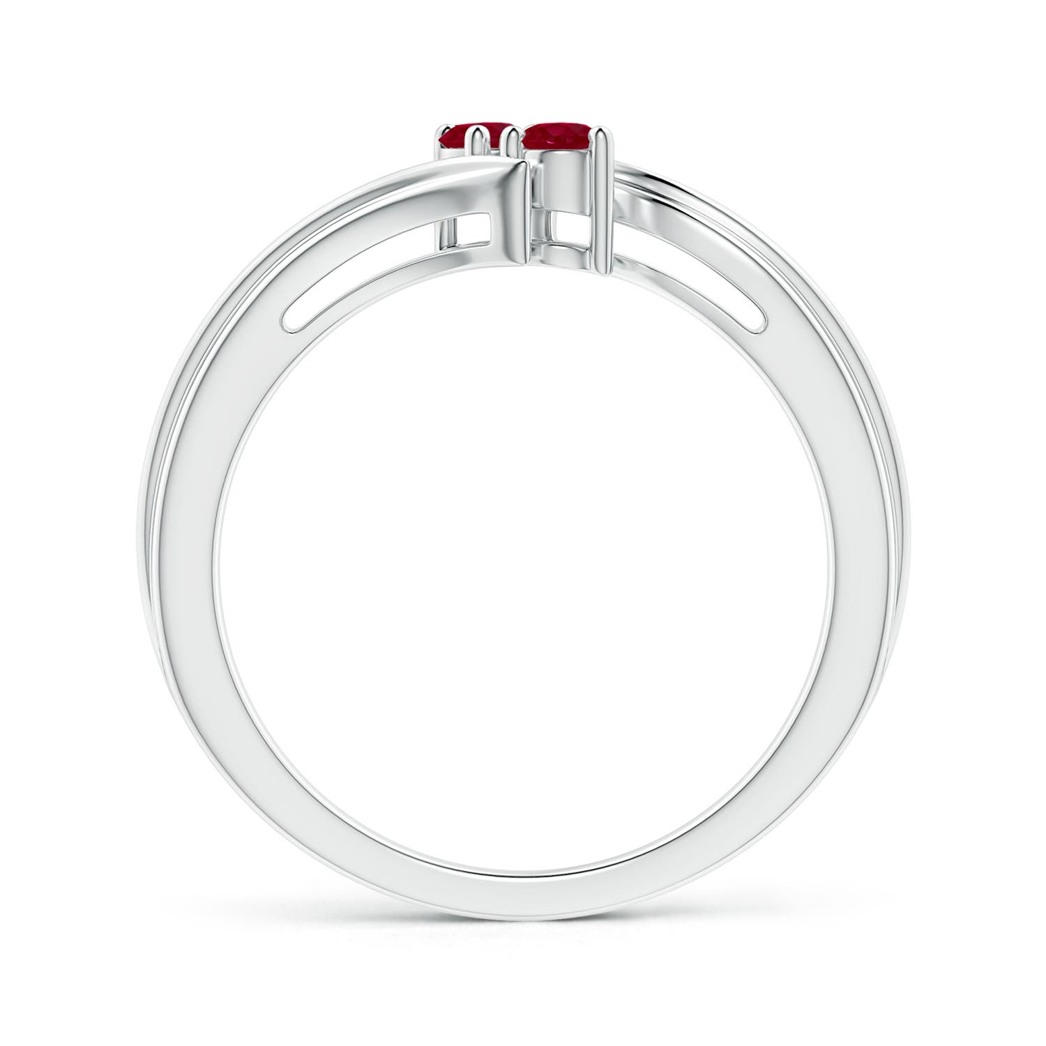 AA - Ruby / 0.2 CT / 14 KT White Gold