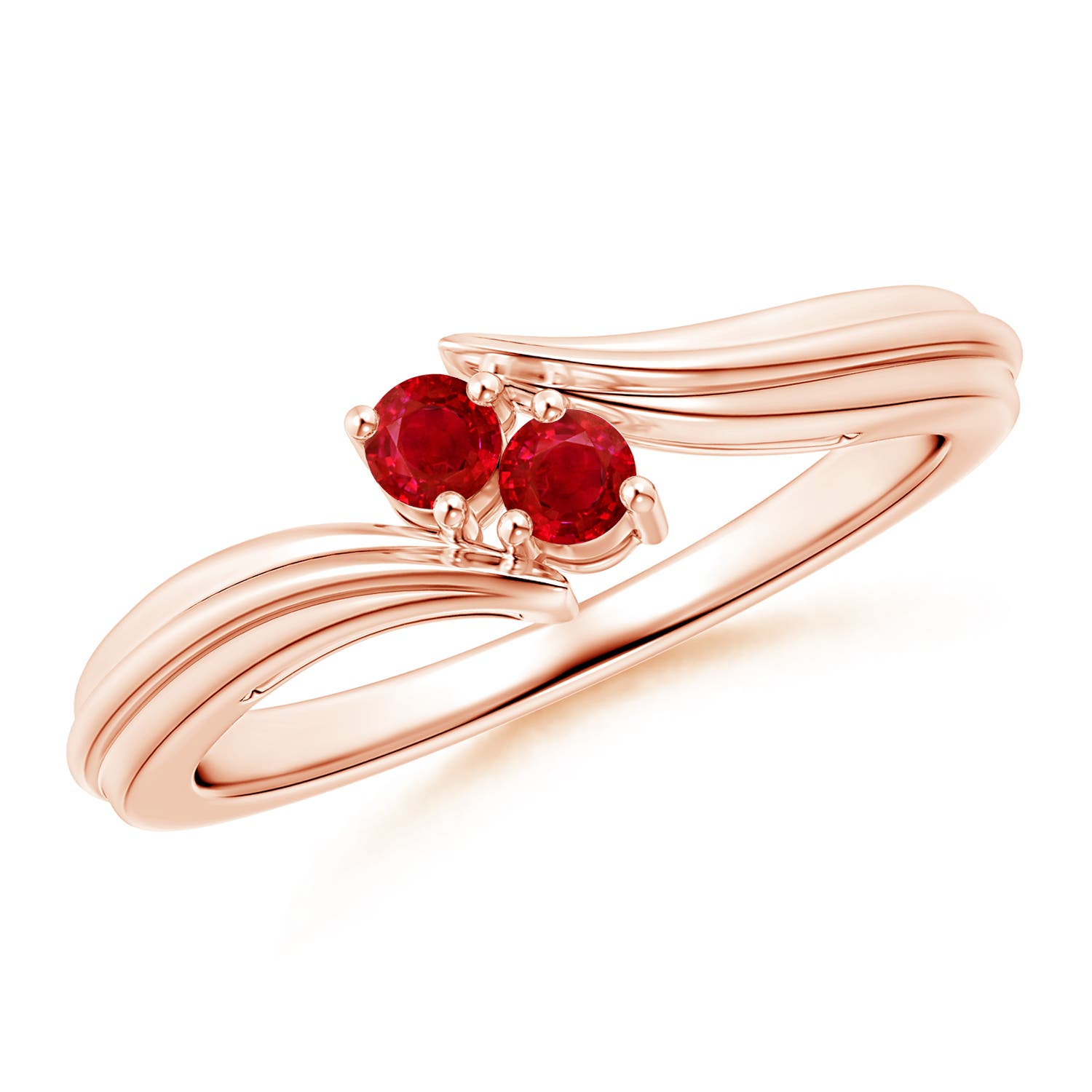 AAA - Ruby / 0.2 CT / 14 KT Rose Gold