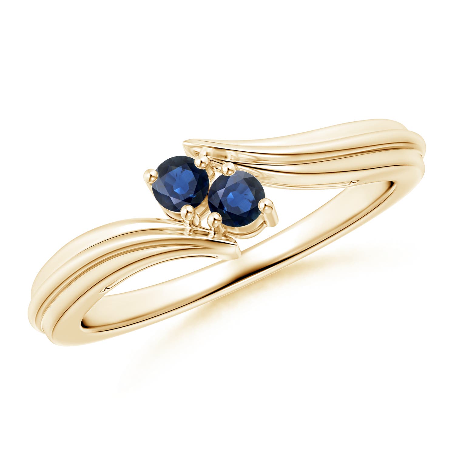 AA - Blue Sapphire / 0.2 CT / 14 KT Yellow Gold