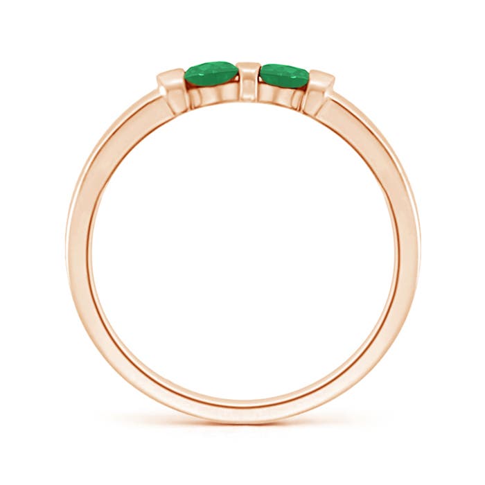 A - Emerald / 0.2 CT / 14 KT Rose Gold