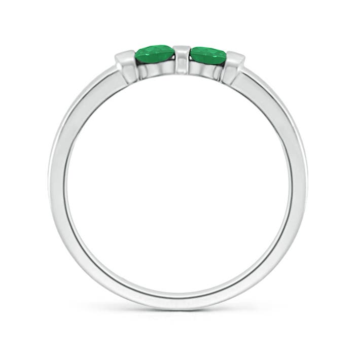 A - Emerald / 0.2 CT / 14 KT White Gold