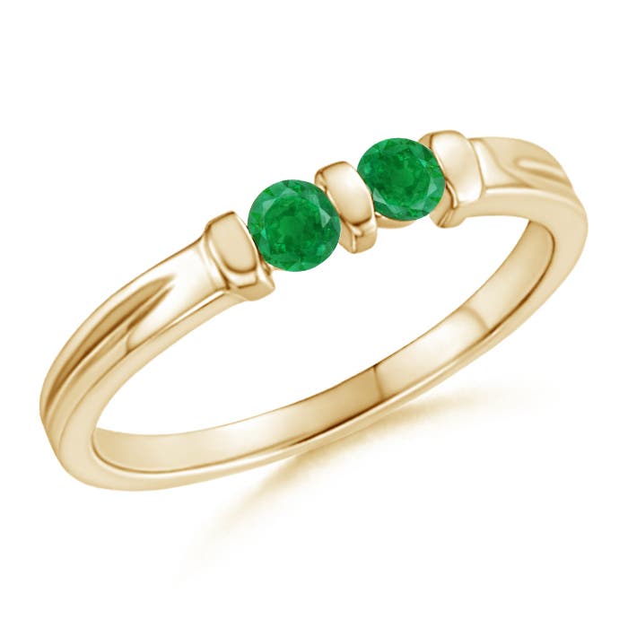 AA - Emerald / 0.2 CT / 14 KT Yellow Gold