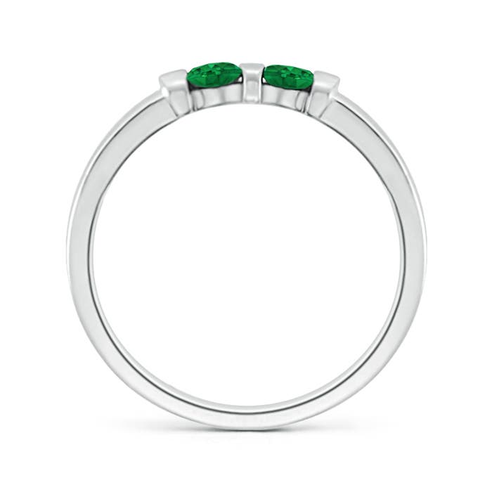 AAA - Emerald / 0.2 CT / 14 KT White Gold