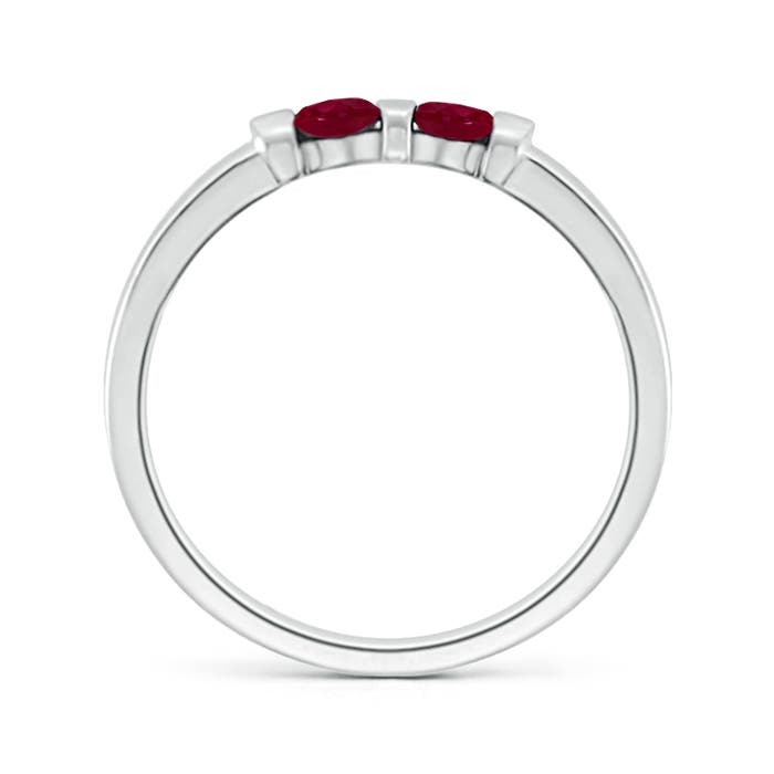 A - Ruby / 0.3 CT / 14 KT White Gold