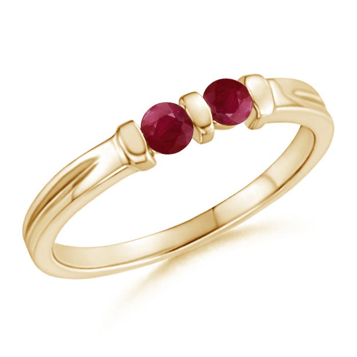 A - Ruby / 0.3 CT / 14 KT Yellow Gold