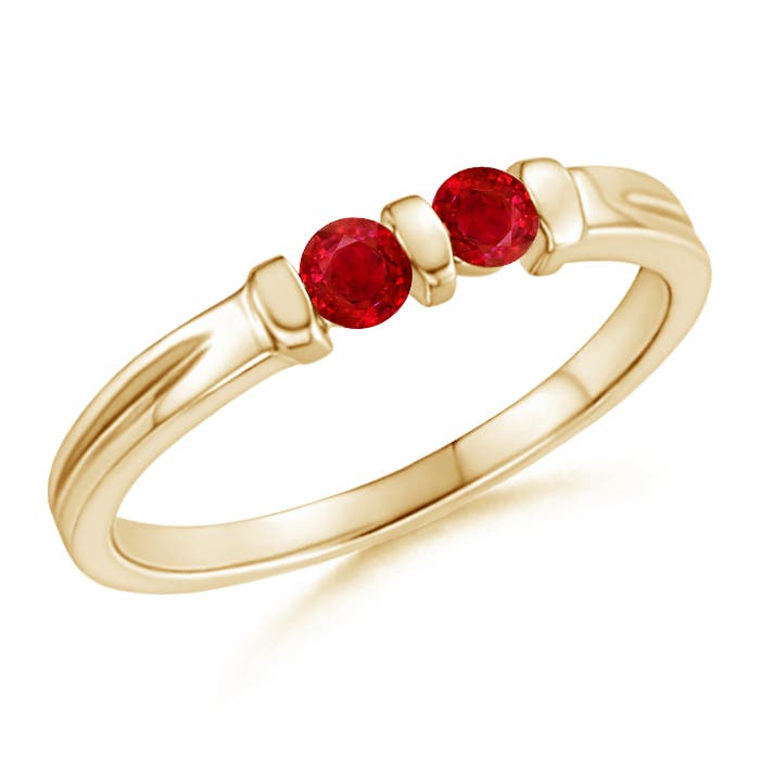 AAA - Ruby / 0.3 CT / 14 KT Yellow Gold