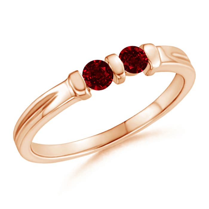 AAAA - Ruby / 0.3 CT / 14 KT Rose Gold