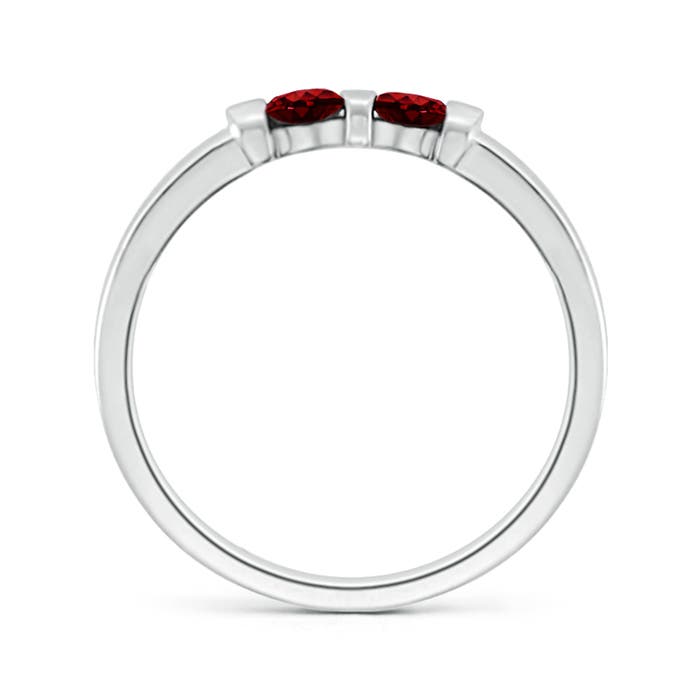 AAAA - Ruby / 0.3 CT / 14 KT White Gold