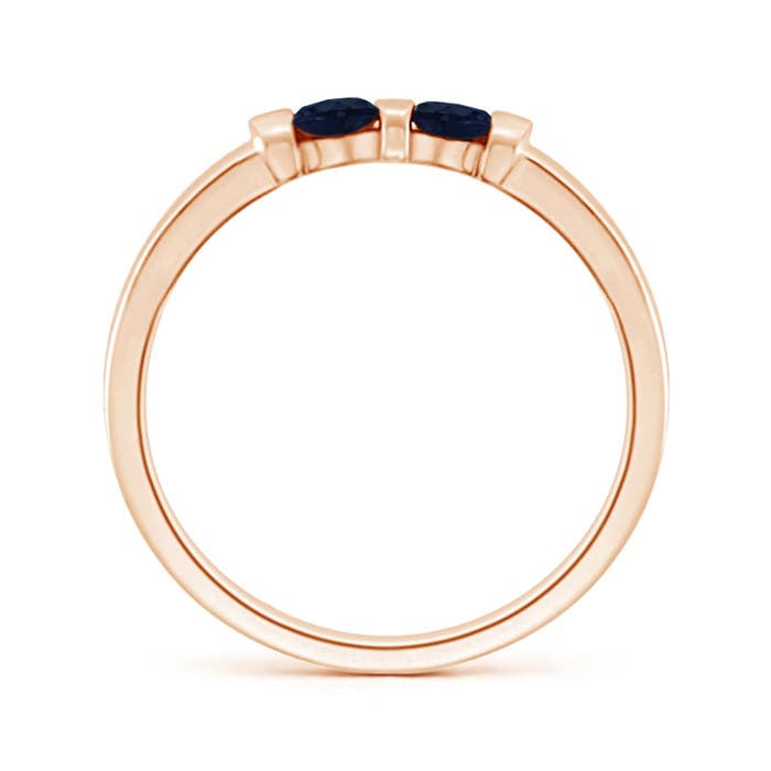 A - Blue Sapphire / 0.28 CT / 14 KT Rose Gold