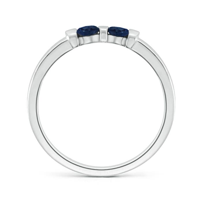 AA - Blue Sapphire / 0.28 CT / 14 KT White Gold