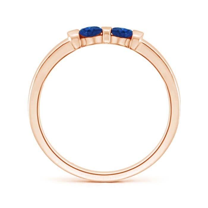 AAA - Blue Sapphire / 0.28 CT / 14 KT Rose Gold