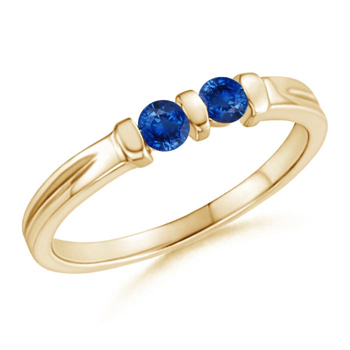 AAA - Blue Sapphire / 0.28 CT / 14 KT Yellow Gold