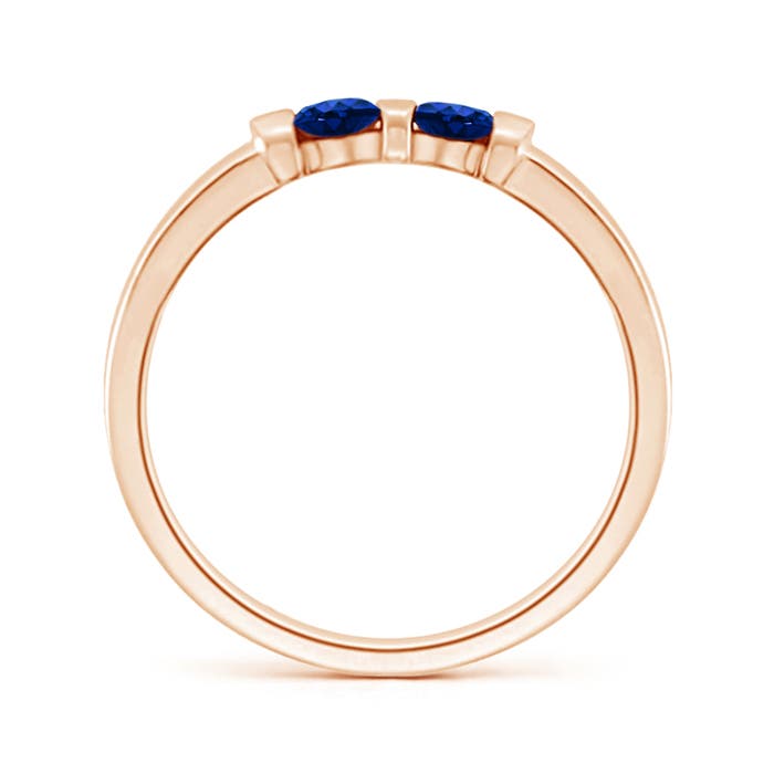 AAAA - Blue Sapphire / 0.28 CT / 14 KT Rose Gold