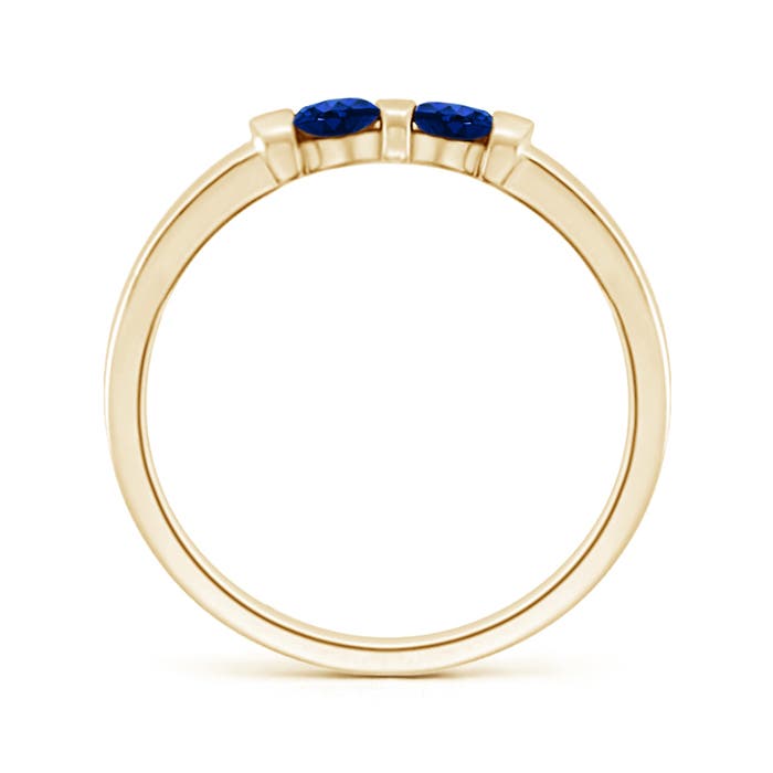 AAAA - Blue Sapphire / 0.28 CT / 14 KT Yellow Gold