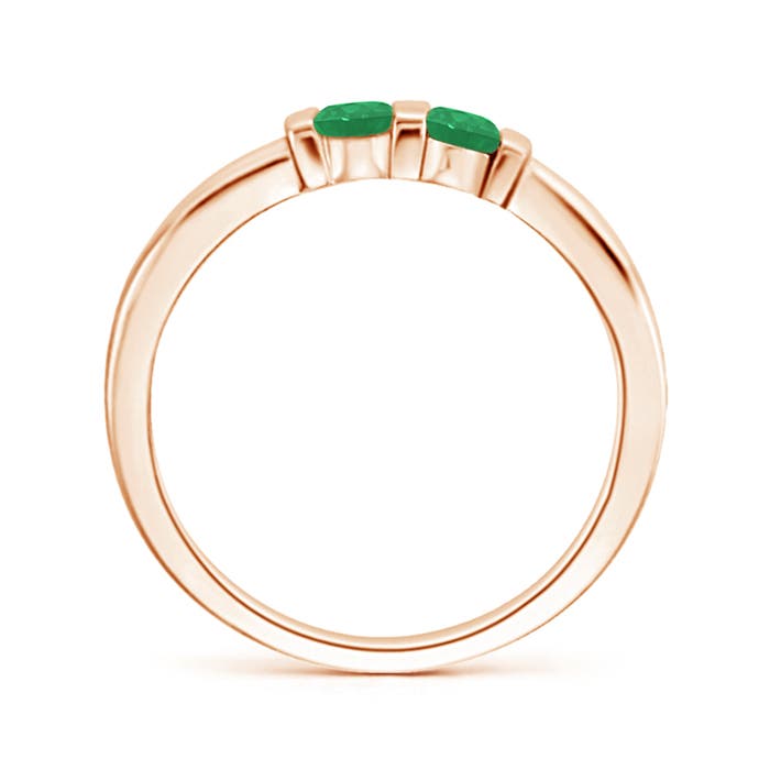 A - Emerald / 0.2 CT / 14 KT Rose Gold