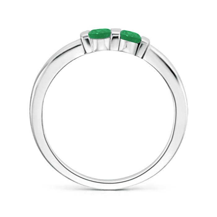 A - Emerald / 0.2 CT / 14 KT White Gold