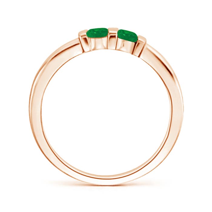 AA - Emerald / 0.2 CT / 14 KT Rose Gold