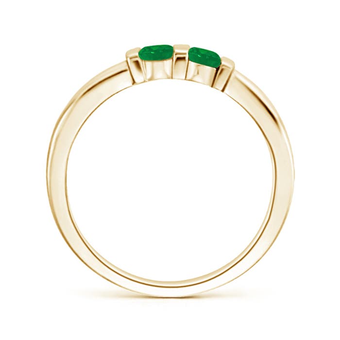 AA - Emerald / 0.2 CT / 14 KT Yellow Gold