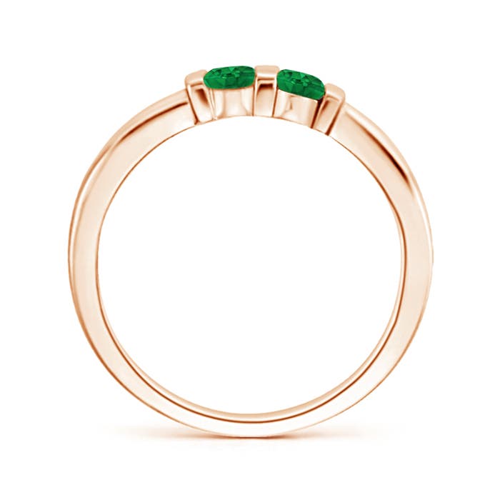 AAA - Emerald / 0.2 CT / 14 KT Rose Gold