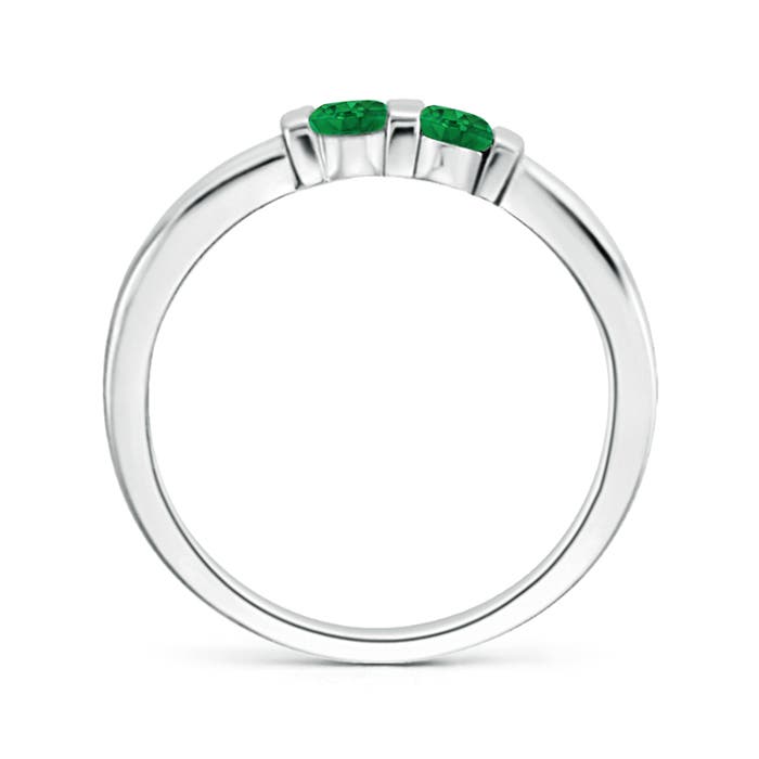 AAA - Emerald / 0.2 CT / 14 KT White Gold