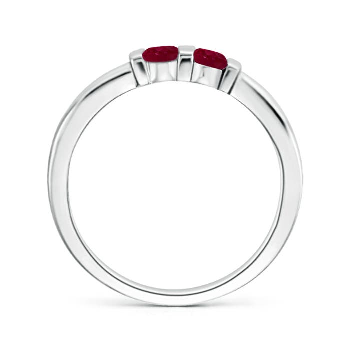 A - Ruby / 0.3 CT / 14 KT White Gold