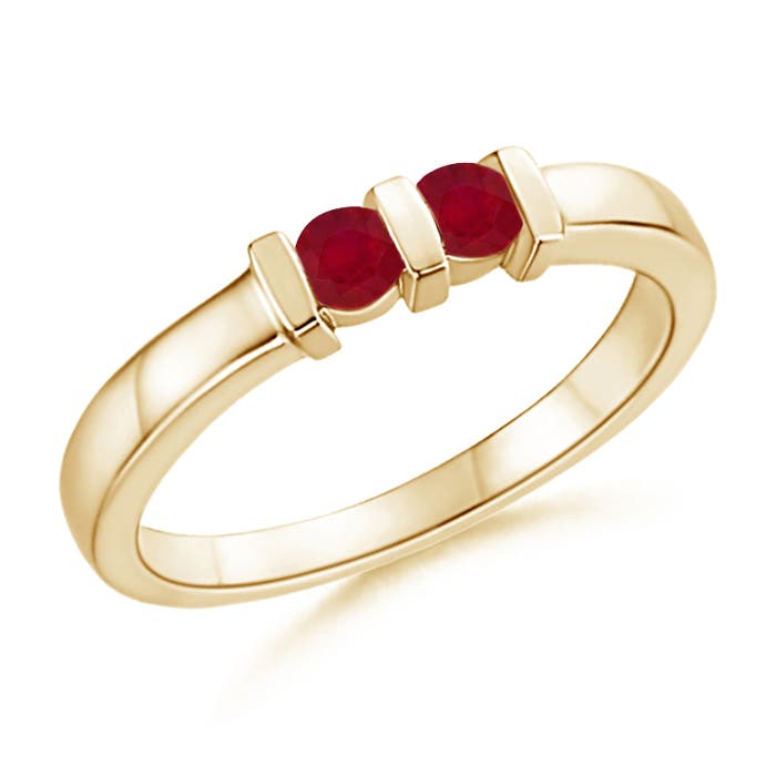 AA - Ruby / 0.3 CT / 14 KT Yellow Gold