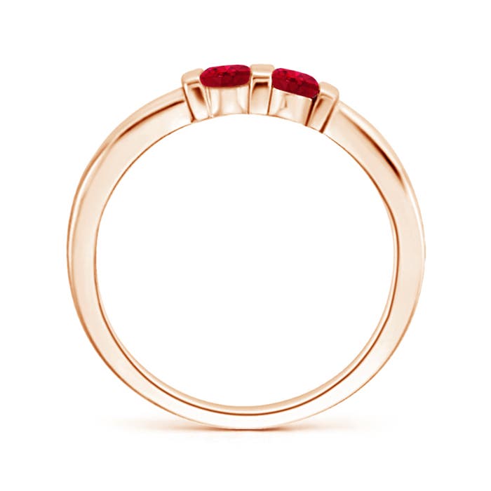 AAA - Ruby / 0.3 CT / 14 KT Rose Gold