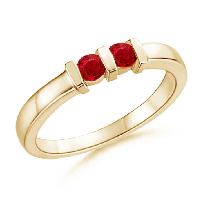 AAA - Ruby / 0.3 CT / 14 KT Yellow Gold