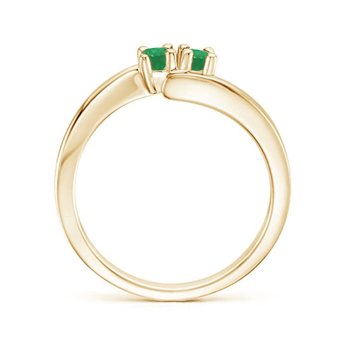 A - Emerald / 0.2 CT / 14 KT Yellow Gold