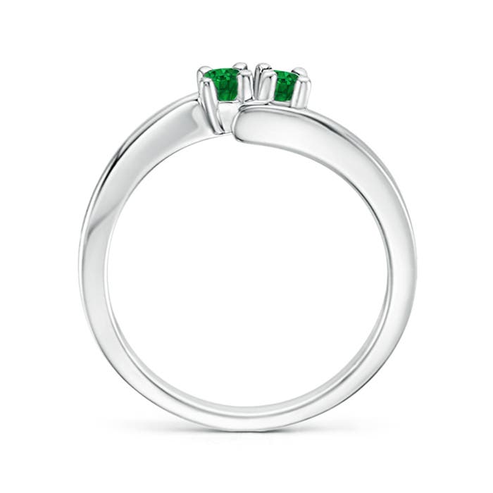 AAAA - Emerald / 0.2 CT / 14 KT White Gold