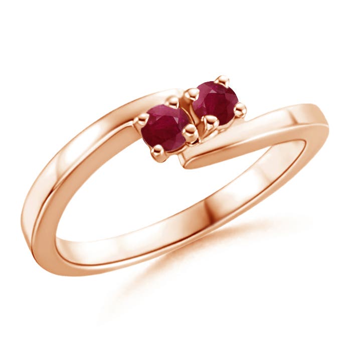 A - Ruby / 0.3 CT / 14 KT Rose Gold