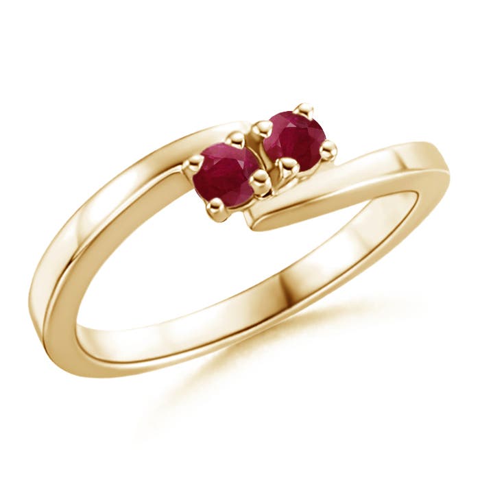 A - Ruby / 0.3 CT / 14 KT Yellow Gold