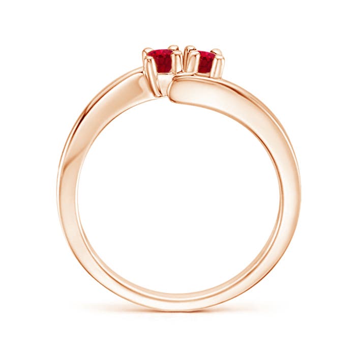 AAA - Ruby / 0.3 CT / 14 KT Rose Gold