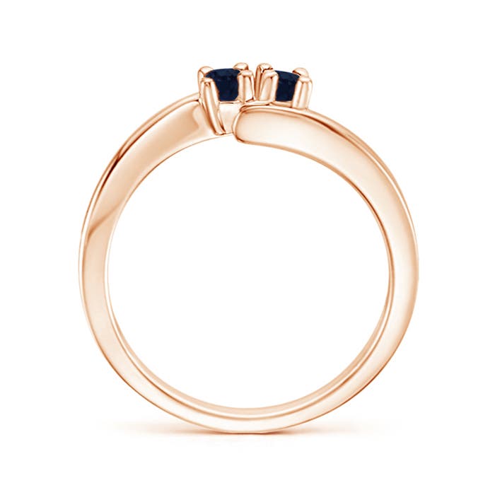 A - Blue Sapphire / 0.28 CT / 14 KT Rose Gold