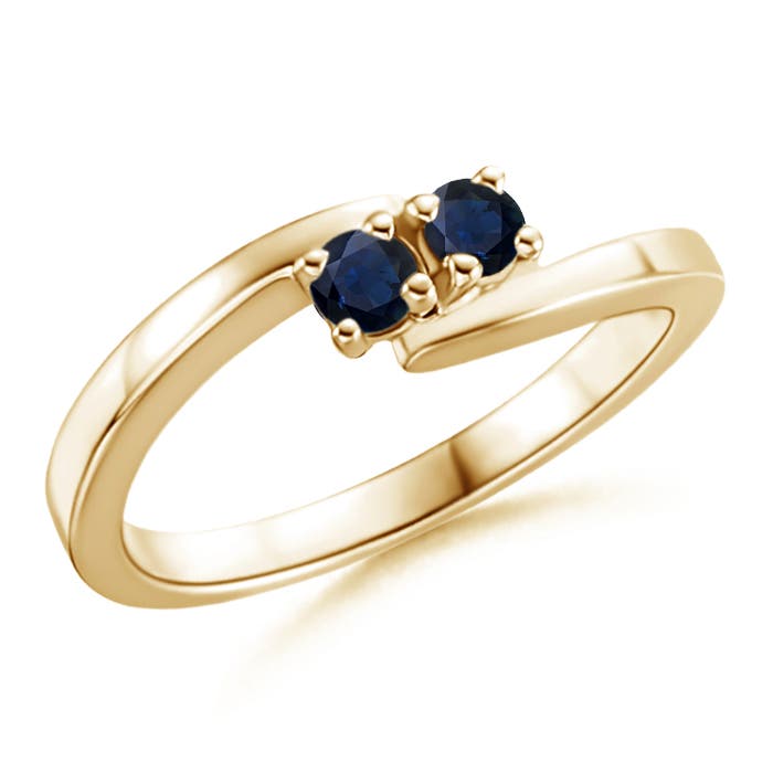 A - Blue Sapphire / 0.28 CT / 14 KT Yellow Gold