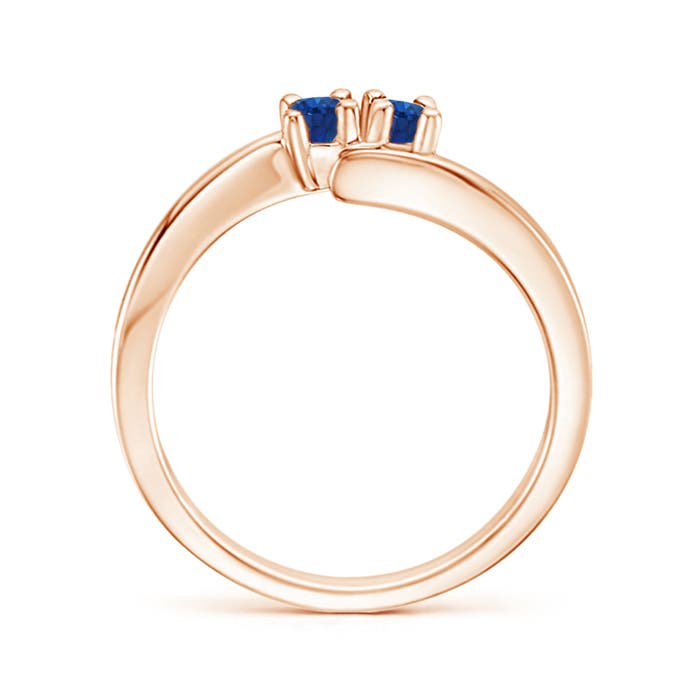 AAA - Blue Sapphire / 0.28 CT / 14 KT Rose Gold