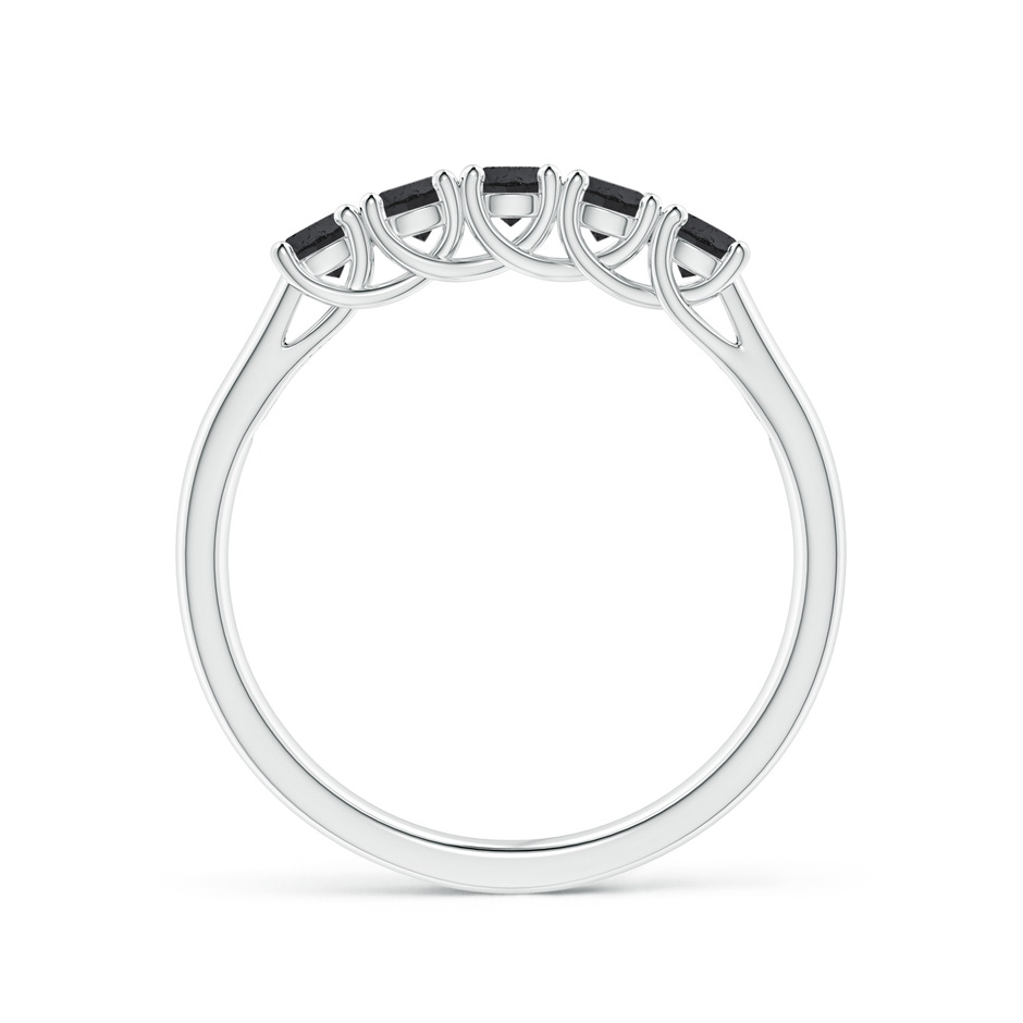 2.8mm A Half Eternity Five Stone Enhanced Black Diamond Wedding Ring in P950 Platinum side 199