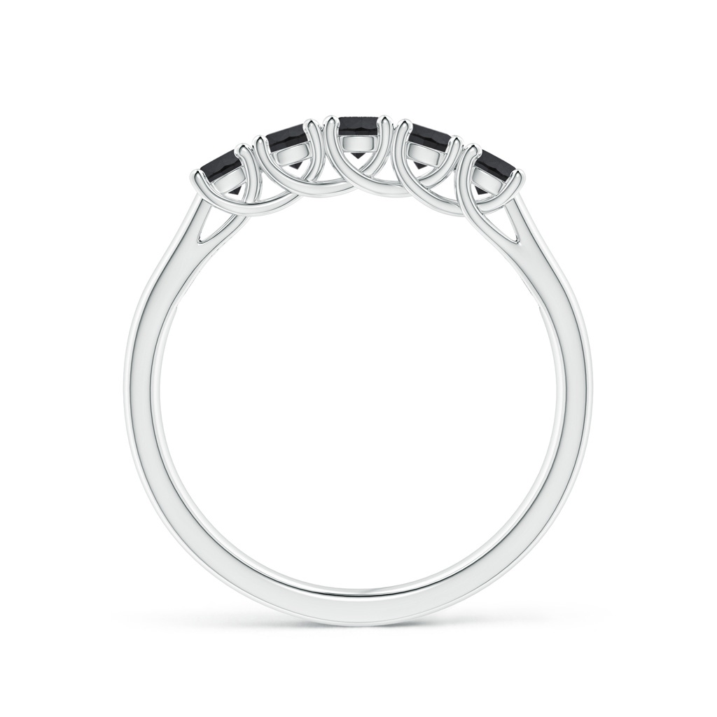 2.8mm AA Half Eternity Five Stone Enhanced Black Diamond Wedding Ring in P950 Platinum - side 199