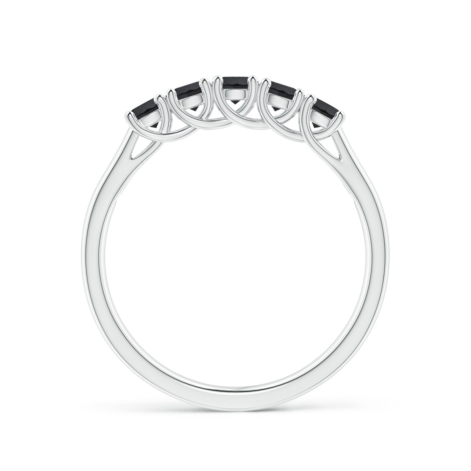 2.8mm AA Half Eternity Five Stone Enhanced Black Diamond Wedding Ring in White Gold side 199