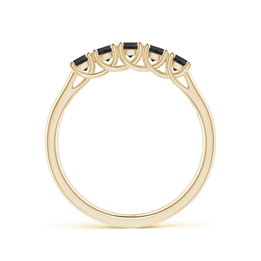 2.8mm AA Half Eternity Five Stone Enhanced Black Diamond Wedding Ring in Yellow Gold - side 199
