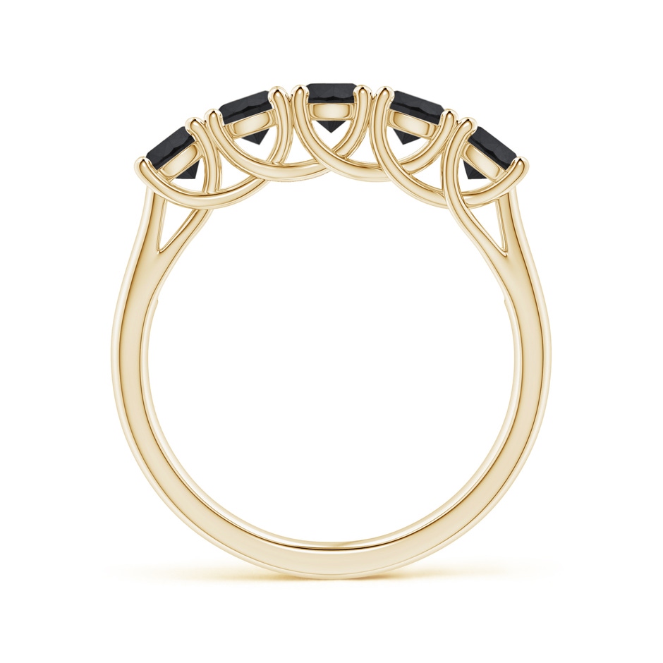 3.8mm AA Half Eternity Five Stone Enhanced Black Diamond Wedding Ring in Yellow Gold side 199