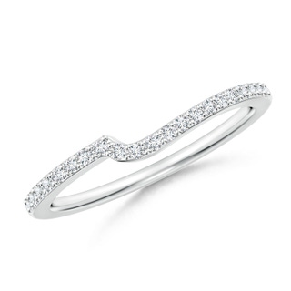 1.2mm GHVS Curved Classic Diamond Half Eternity Wedding Ring in P950 Platinum